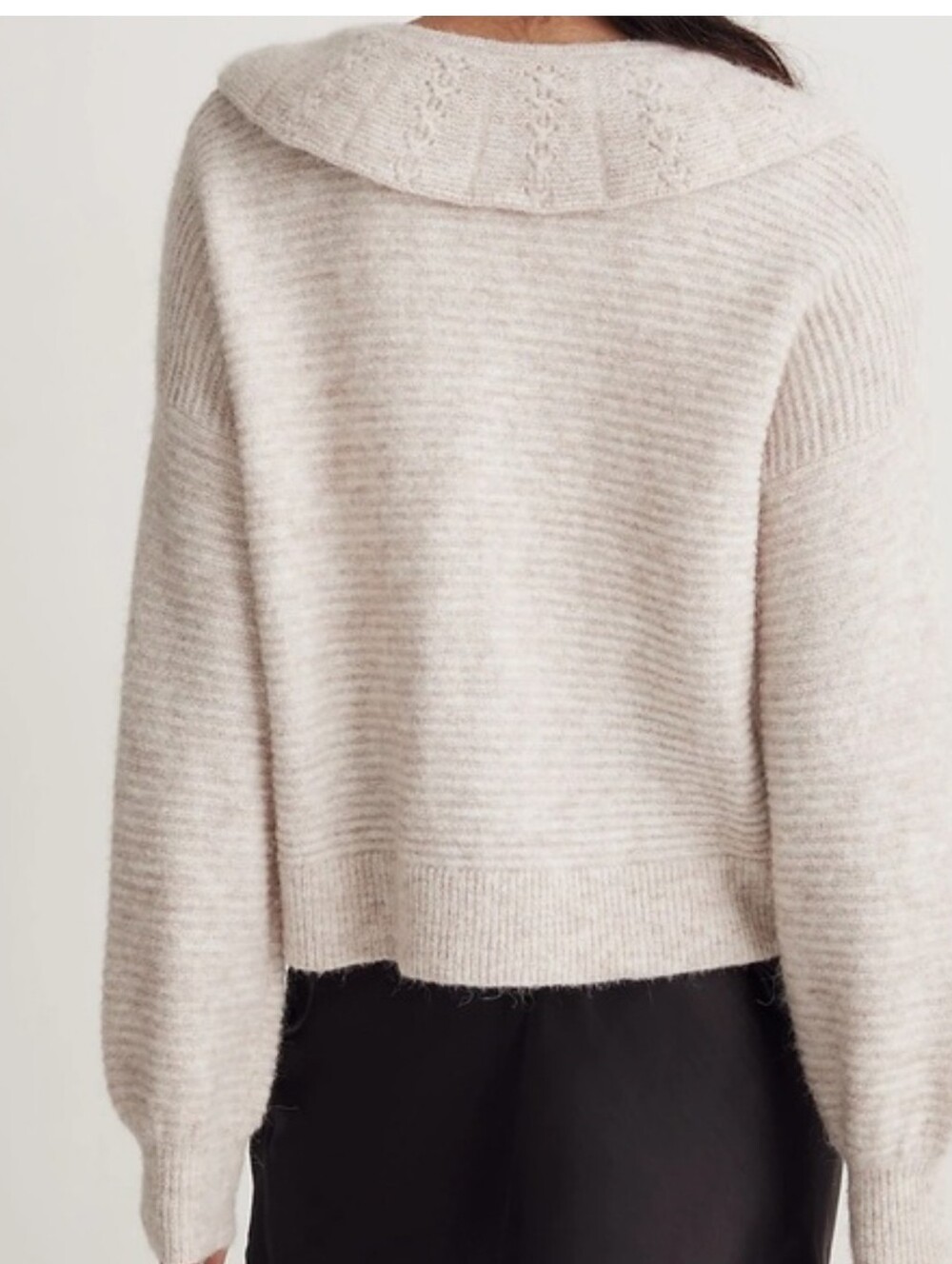 Madewell Angora Mohair Peter Pan Collar Cardigan Size Small - Picture 3 of 15